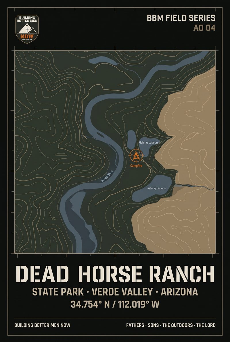 BBM Field Series AO 04 poster: Dead Horse Ranch State Park topo map