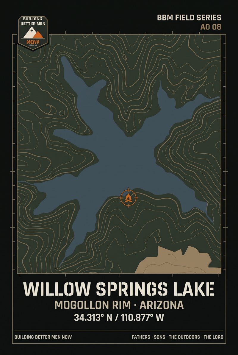 BBM Field Series AO 08 poster: Willow Springs Lake topo map